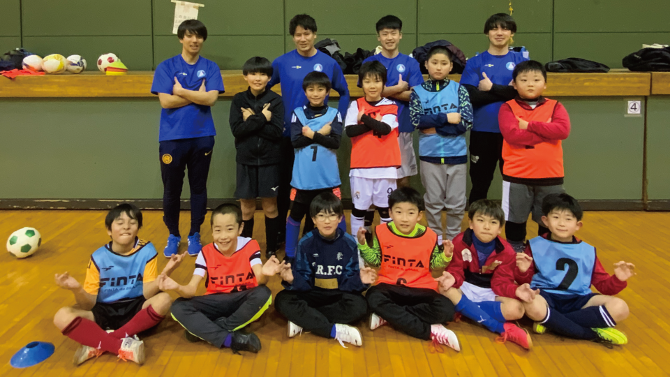 後志インテルFC サッカー指導の様子